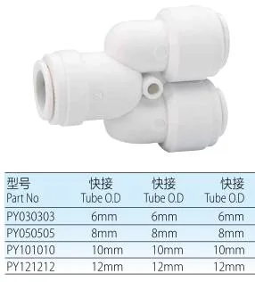 Water Filter Quick Fitting Connector Fitting Tube Fitting Water Purifier Accessories Plastic Connector Fitting