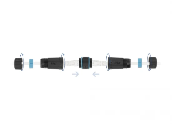 Connettore RJ45 di alta qualità, presa di rete Cat5e, connettore cavo a 8 pin, connettore IP68 impermeabile per esterni